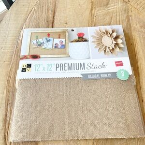 DCWV Natural Burlap 12x12 Premium Stack